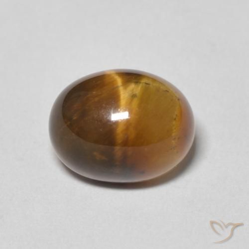 2.64ct Naturale Marrone caldo Occhio di tigre, Ovale, Opaco