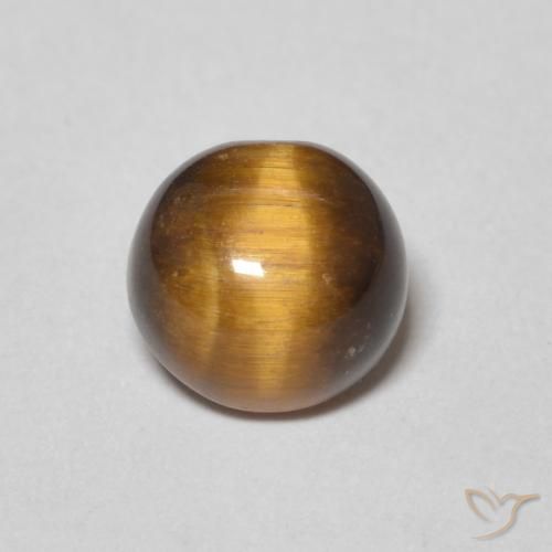 1.32ct Naturale Pan di zenzero marrone Occhio di tigre, Rotondo, Opaco