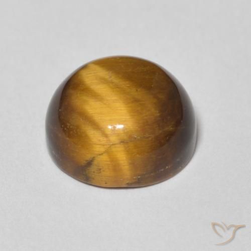 Occhio di tigre Marrone caldo naturale da 4.47 ct, Rotondo, Opaco