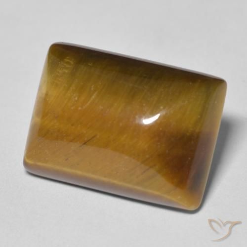 Occhio di tigre Marrone medio naturale da 13.33 ct, Taglio a baguette, Opaco