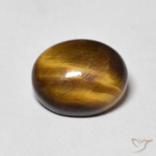 3.08ct Naturale Marrone caldo Occhio di tigre, Ovale, Opaco
