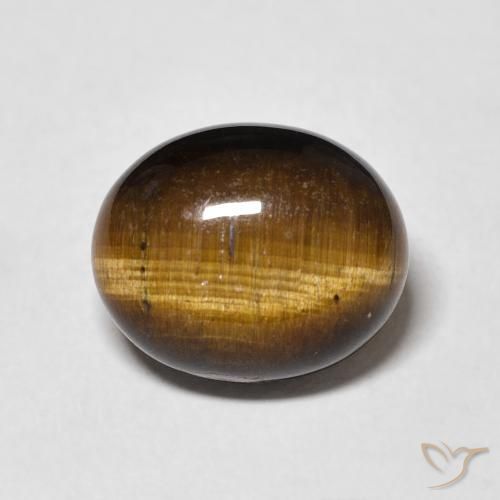 4.79ct Naturale Marrone giallastro Occhio di tigre, Ovale, Opaco