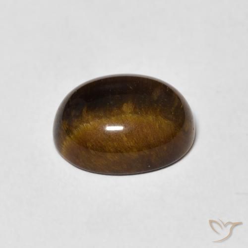 Occhio di tigre Marrone medio naturale da 3.79 ct, Ovale, Opaco