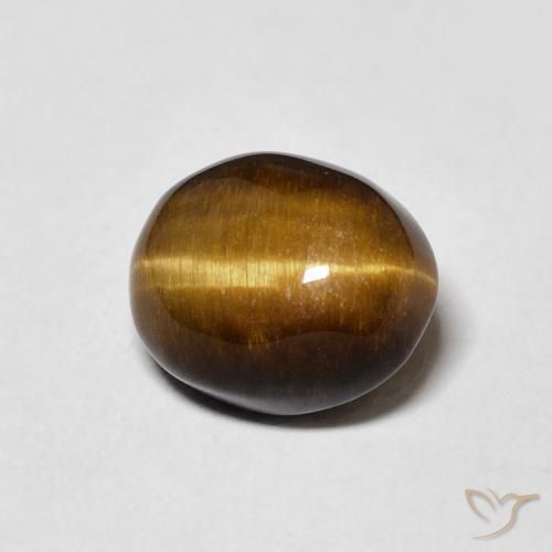 Occhio di tigre Marrone caldo naturale da 4.61 ct, Ovale, Opaco