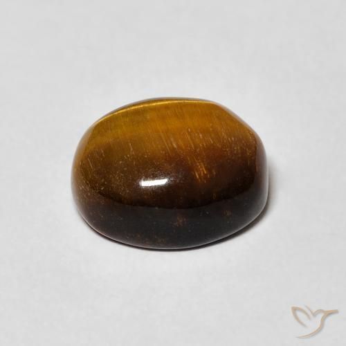 Occhio di tigre Marrone caldo naturale da 4.61 ct, Ovale, Opaco