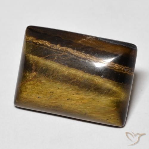 Occhio di tigre Marrone caldo naturale da 12.30 ct, Taglio a baguette, Opaco