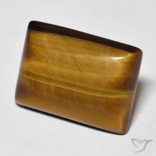 Occhio di tigre Marrone dorato naturale da 11.48 ct, Taglio a baguette, Opaco