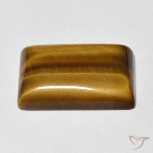 Occhio di tigre Marrone dorato naturale da 11.48 ct, Taglio a baguette, Opaco