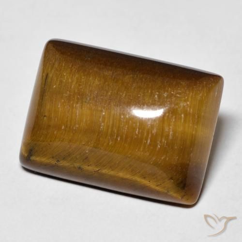 Occhio di tigre Marrone caldo naturale da 13.64 ct, Taglio a baguette, Opaco
