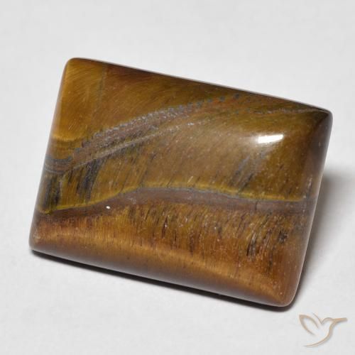 Occhio di tigre Marrone dorato naturale da 12.94 ct, Taglio a baguette, Opaco