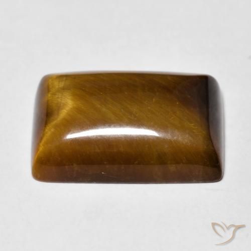 Occhio di tigre Marrone dorato naturale da 13.42 ct, Taglio a baguette, Opaco