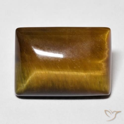 13.48ct Naturale Marrone dorato Occhio di tigre, Taglio a baguette, Opaco