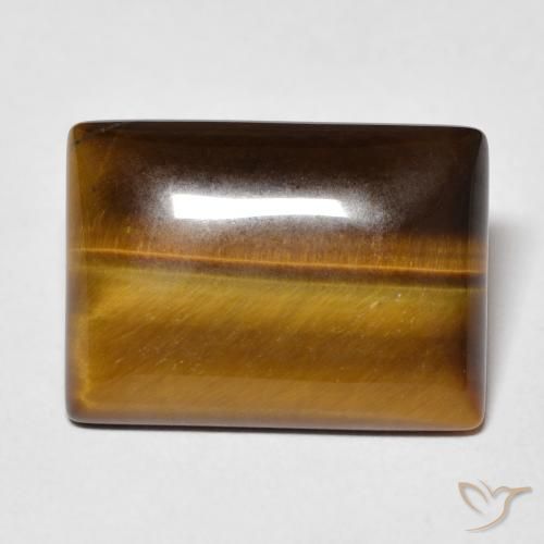 10.72ct Naturale Marrone caldo Occhio di tigre, Taglio a baguette, Opaco