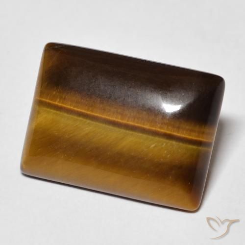 Occhio di tigre Marrone caldo naturale da 10.72 ct, Taglio a baguette, Opaco