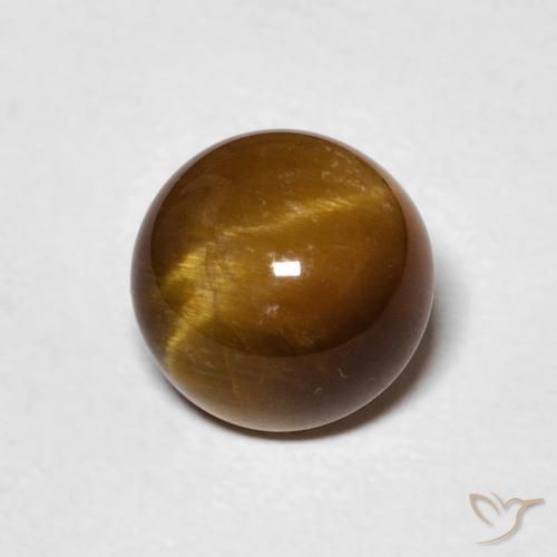 Occhio di tigre Marrone dorato naturale da 2.32 ct, Rotondo, Opaco