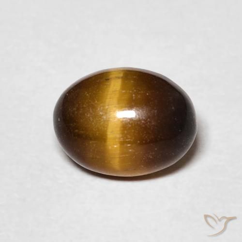 1.44ct Naturale Marrone dorato Occhio di tigre, Ovale, Opaco