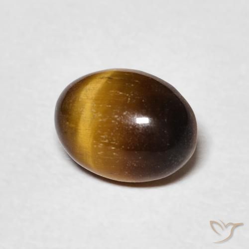 Occhio di tigre Marrone dorato naturale da 1.44 ct, Ovale, Opaco