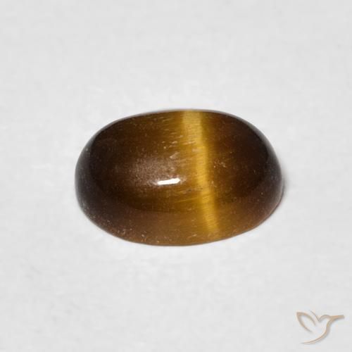 Occhio di tigre Marrone dorato naturale da 1.44 ct, Ovale, Opaco