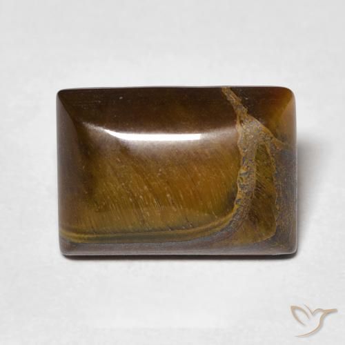 7.10ct Naturale Marrone dorato Occhio di tigre, Taglio a baguette, Opaco