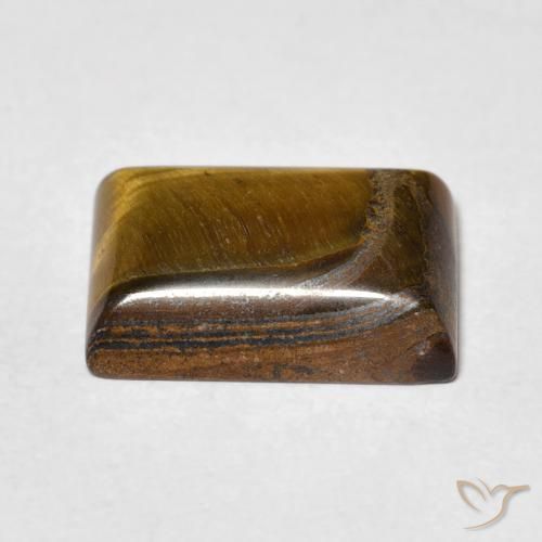 Occhio di tigre Marrone dorato naturale da 7.10 ct, Taglio a baguette, Opaco