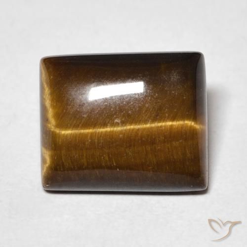 5.71ct Naturale Marrone caldo Occhio di tigre, Taglio a baguette, Opaco