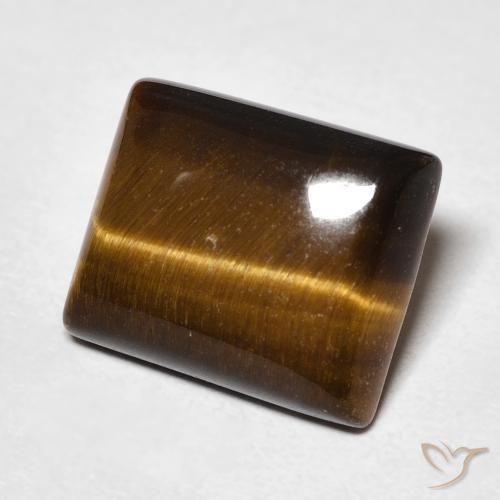 Occhio di tigre Marrone caldo naturale da 5.71 ct, Taglio a baguette, Opaco