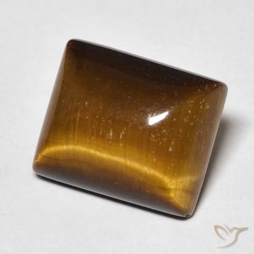 Occhio di tigre Marrone dorato naturale da 6.47 ct, Taglio a baguette, Opaco