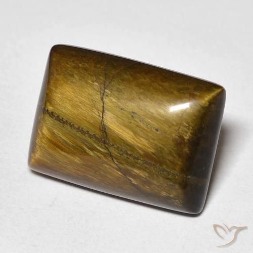 Occhio di tigre Marrone caldo naturale da 12.80 ct, Taglio a baguette, Opaco