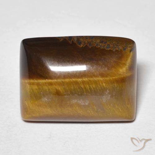 12.99ct Naturale Marrone medio Occhio di tigre, Taglio a baguette, Opaco