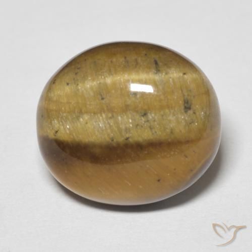 8.25ct Naturale Marrone dorato Occhio di tigre, Ovale, Opaco
