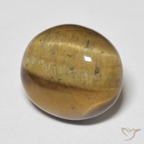 Occhio di tigre Marrone dorato naturale da 8.25 ct, Ovale, Opaco