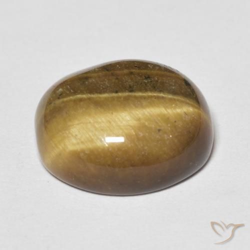 Occhio di tigre Marrone dorato naturale da 8.25 ct, Ovale, Opaco