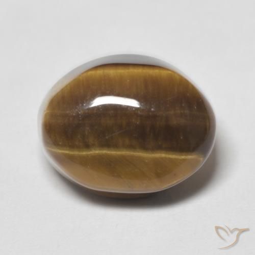 6.70ct Naturale Marrone medio Occhio di tigre, Ovale, Opaco