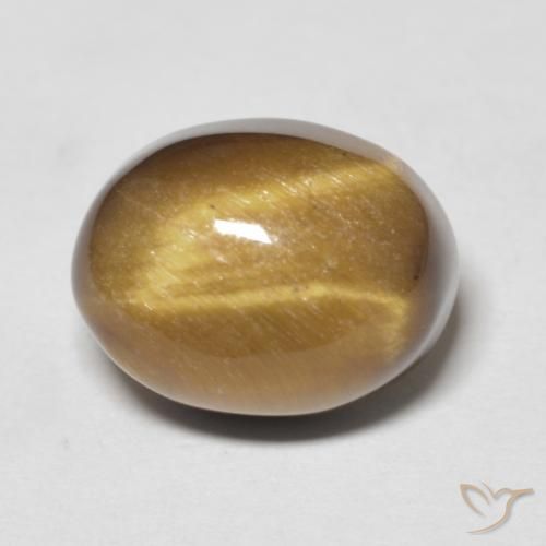 6.90ct Naturale Marrone medio Occhio di tigre, Ovale, Opaco