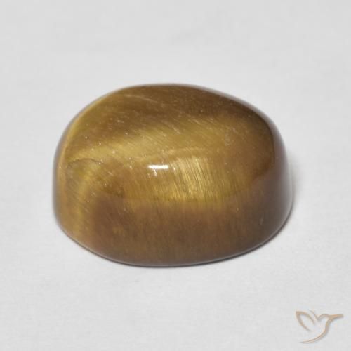 Occhio di tigre Marrone medio naturale da 6.90 ct, Ovale, Opaco