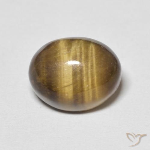 4.09ct Naturale Marrone medio Occhio di tigre, Ovale, Opaco