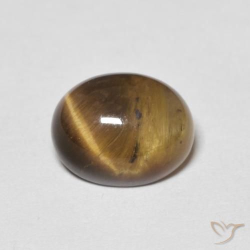 2.01ct Naturale Marrone caldo Occhio di tigre, Ovale, Opaco