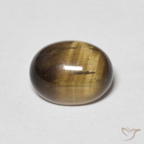 1.97ct Naturale Marrone giallastro Occhio di tigre, Ovale, Opaco