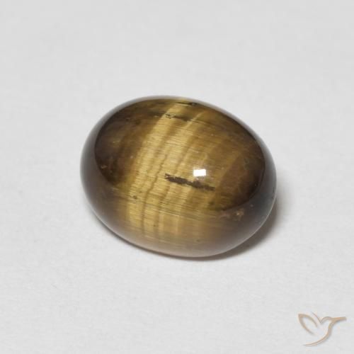 Occhio di tigre Marrone giallastro naturale da 1.97 ct, Ovale, Opaco