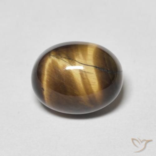 2.43ct Naturale Marrone giallastro Occhio di tigre, Ovale, Opaco