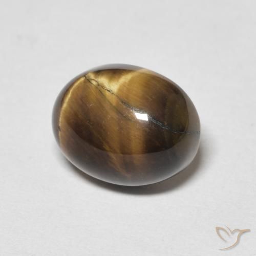 Occhio di tigre Marrone giallastro naturale da 2.43 ct, Ovale, Opaco