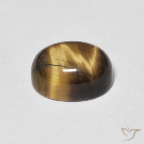 Occhio di tigre Marrone giallastro naturale da 2.43 ct, Ovale, Opaco