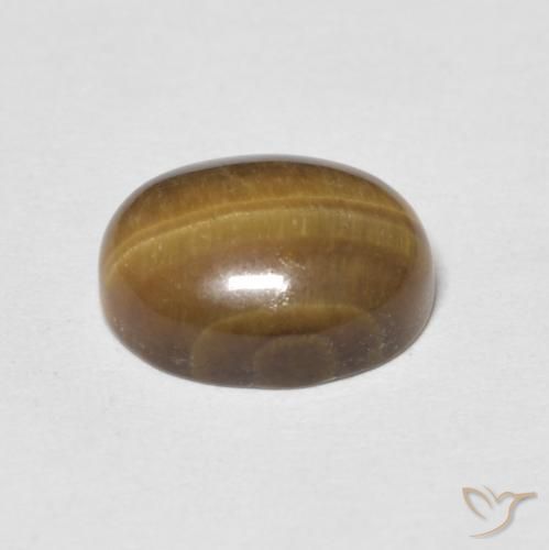 Occhio di tigre Marrone giallastro naturale da 3.02 ct, Ovale, Opaco