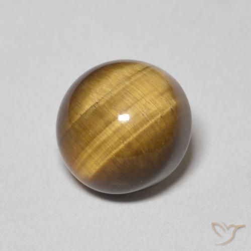 Occhio di tigre Marrone medio naturale da 2.44 ct, Rotondo, Opaco