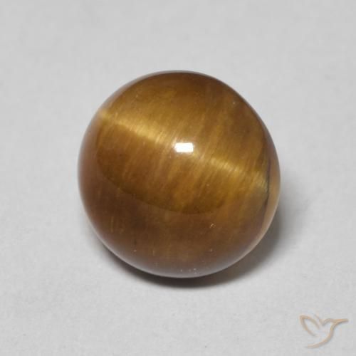 Occhio di tigre Marrone medio naturale da 2.17 ct, Rotondo, Opaco