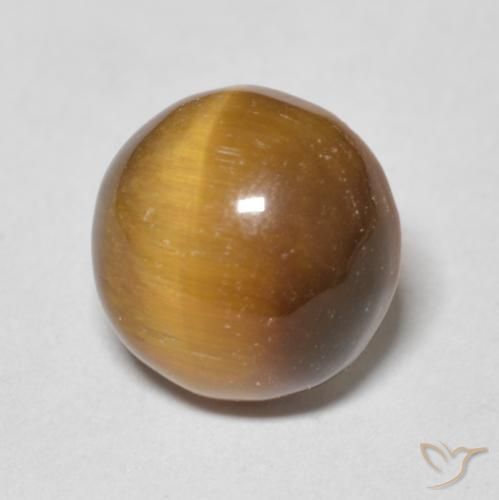 Occhio di tigre Marrone caldo naturale da 4.29 ct, Rotondo, Opaco