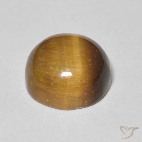 Occhio di tigre Marrone caldo naturale da 4.29 ct, Rotondo, Opaco