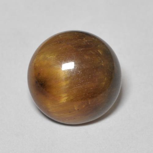 3.57ct Naturale Marrone medio Occhio di tigre, Rotondo, Opaco