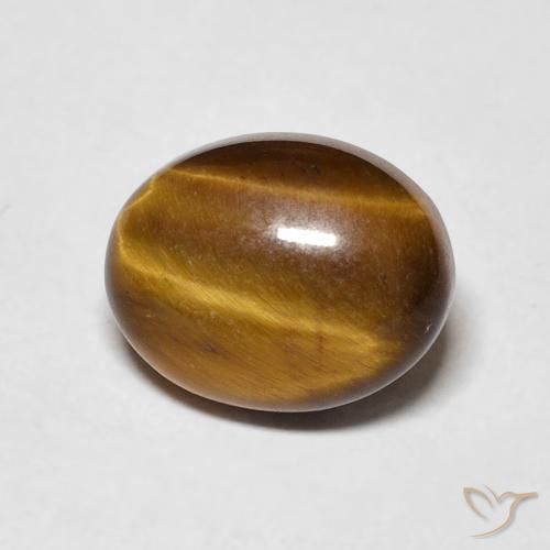 3.09ct Naturale Marrone medio Occhio di tigre, Ovale, Opaco