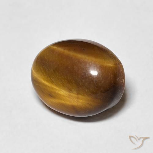 Occhio di tigre Marrone medio naturale da 3.09 ct, Ovale, Opaco